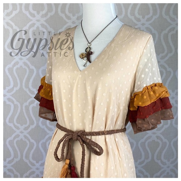 Autumn Belle in Falling Ruffles Mini Dress - Picture 4 of 13